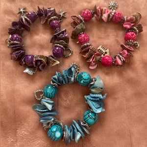 3 handmade bracelets from Jamaica
